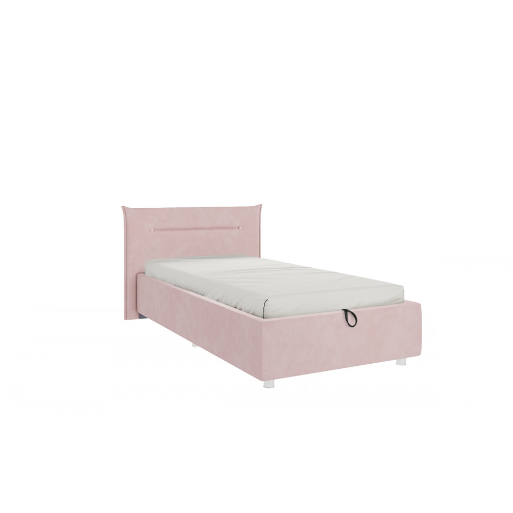 Кровать 0.9 Альба с подъемным механизмом Нежно-розовый (велюр)