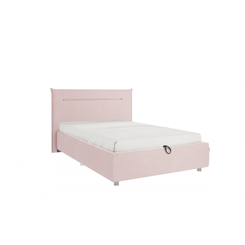 Кровать 1.2 Альба с подъемным механизмом Нежно-розовый (велюр)