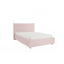 Кровать 1.2 Альба с основанием Нежно-розовый (велюр)