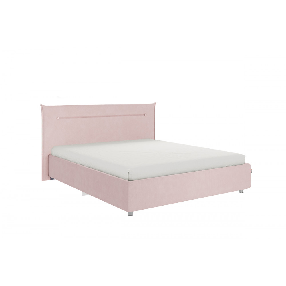 Кровать 1.6 Альба с основанием Нежно-розовый (велюр)