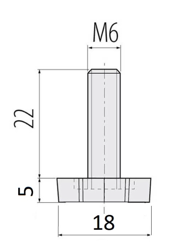 Опора M6 с муфтой D18/h26 (250 шт)
