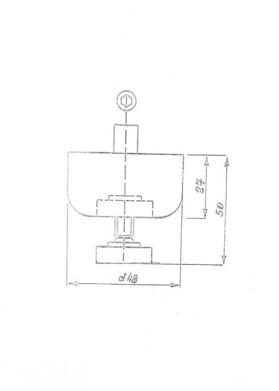 Опора регулируемая 25/50 (500шт)