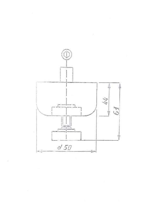 Опора регулируемая 47/50 (200шт)
