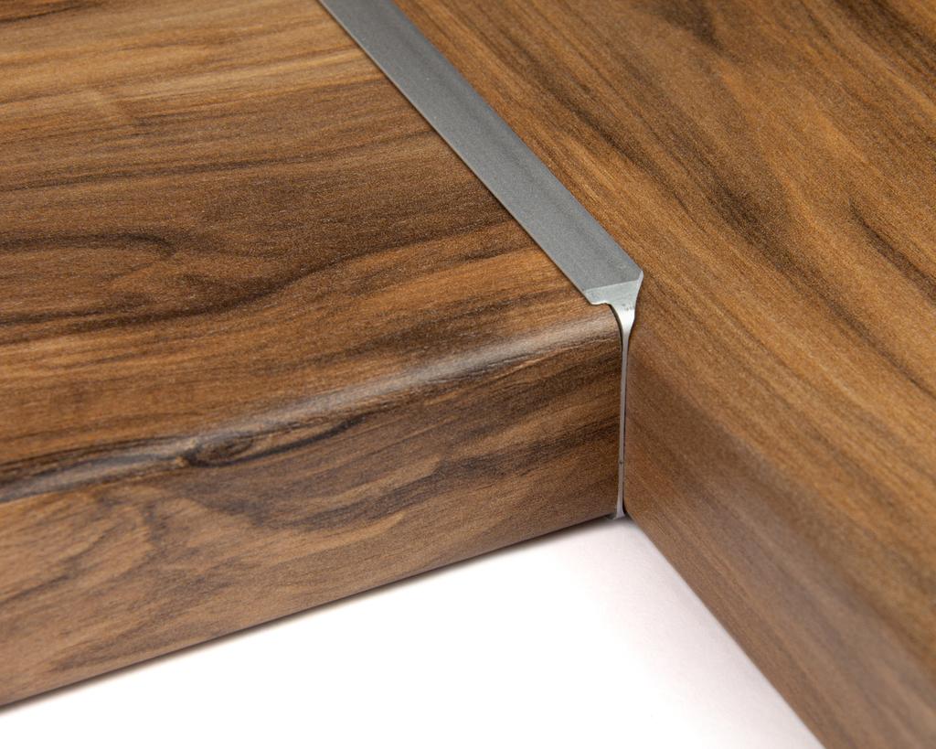 Планка для столешницы соединительная угловая, универсальная, 600х40 мм, R5, алюминий матовый (1525/М Планка для столешницы соединительная угловая, универсальная, 600х40 мм, R5, алюминий матовый (1525/М