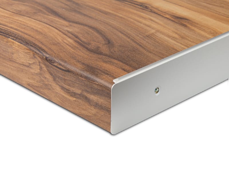 Планка для столешницы торцевая, универсальная, 600х40 мм, R5, алюминий матовый (1530У/МТ) Планка для столешницы торцевая, универсальная, 600х40 мм, R5, алюминий матовый (1530У/МТ)