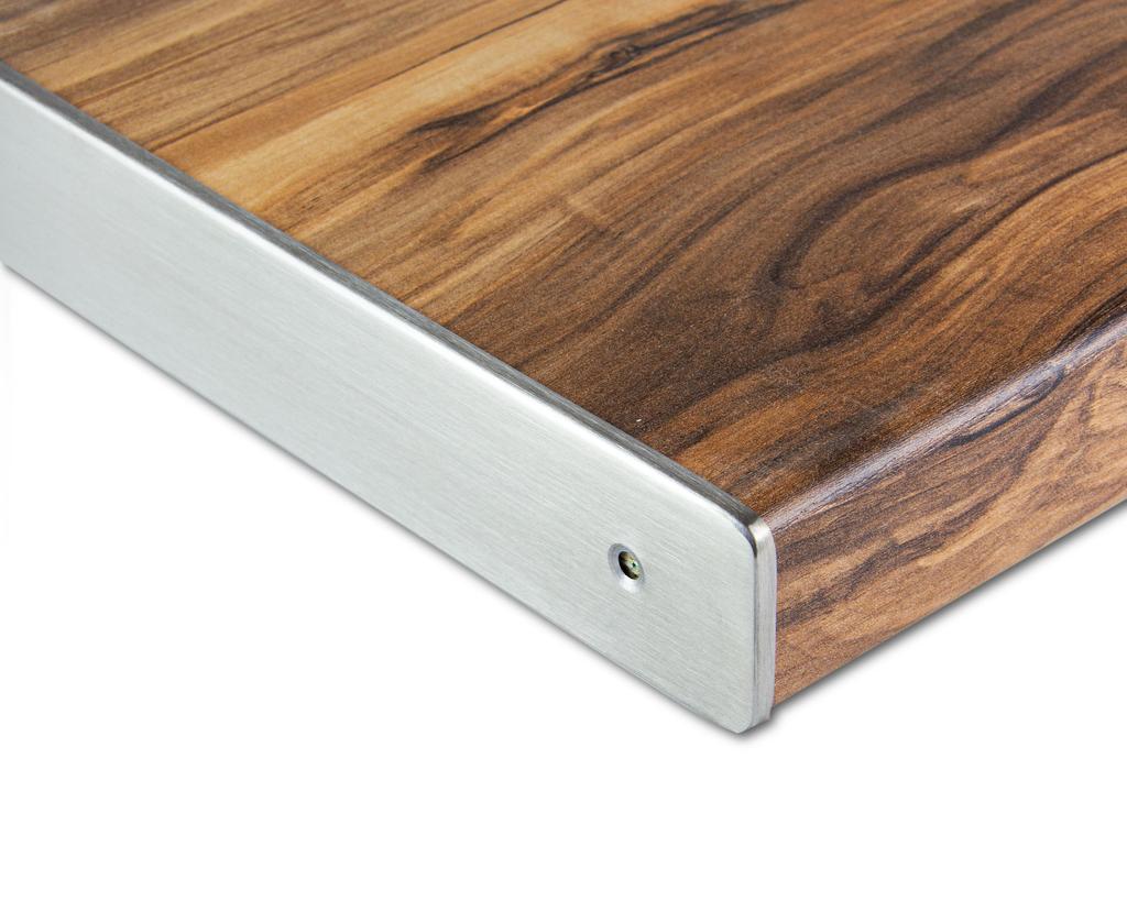 Планка для столешницы торцевая, с закрытым торцом, левая, 600х40 мм, R5, нержавеющая сталь (40з-R6/1 Планка для столешницы торцевая, с закрытым торцом, левая, 600х40 мм, R5, нержавеющая сталь (40з-R6/1