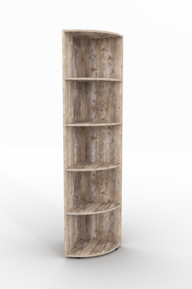 Угловой стеллаж ДЖЕССИКА Ш400 В1866 Г400 мм Бетон Пайн Экзотик