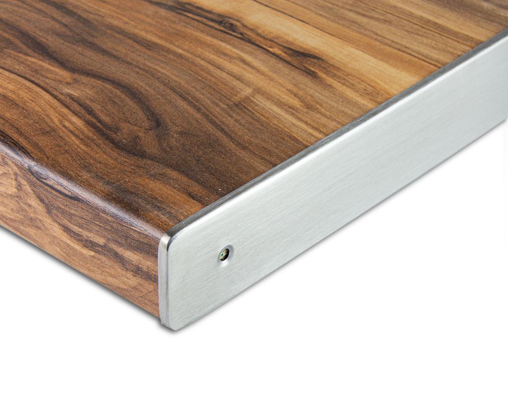 Планка для столешницы торцевая, с закрытым торцом, правая, 600х40 мм, R5, нержавеющая сталь (40з-R6/ Планка для столешницы торцевая, с закрытым торцом, правая, 600х40 мм, R5, нержавеющая сталь (40з-R6/